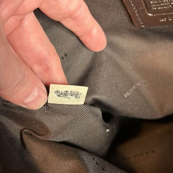 Coach Prairie Satchel In Signature Jacquard In Good Used Condition W Tag & Strap - Picture 9 of 10